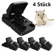 Pack of 4 rat traps with mouse traps, super effective snap traps, bait traps.