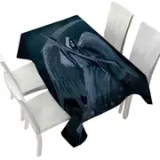 Dark Art Death on a Hold Angel of Death Stone Statue Tablecloth