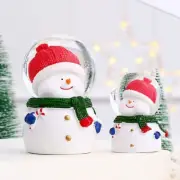Christmas Santa Snowman Shape Snow LED Luminous Glowing Ball Desktop Decor