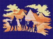"Desert Caravan" Printed Canvas for Cross Stitch Tapestry Gobelin 2370J
