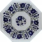 12" marble side corner Table Top Inlay semi precious stone work Marquetry decor