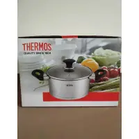 在飛比找蝦皮購物優惠-全新 THERMOS 膳魔師不鏽鋼雙耳附蓋湯鍋-20cm L