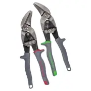 Klein Tools 2-Piece Aviation Tin Snips Set Left & Right Sheet Metal Cutters Snip