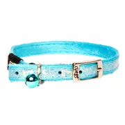 Rogz Sparklecat Pin Buckle Reflective Cat Collar Turquoise - 2 Sizes
