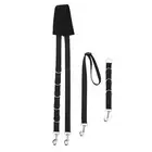 Adjustable Dog Grooming Belly D-rings Bathing Band Free Size Black Y5W6