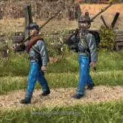W.Britain 31486 "Forward March" 2 Confederate Infantry Marching (Britains)
