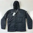 Vuori Langley Insulated Jacket Primaloft Coat Black Zip Snap Hooded Black XL