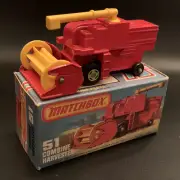 Matchbox New 51 Combine Harvester 1977 In Box