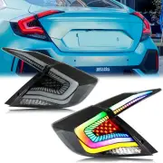 LED RGB Tail Lights for Honda Civic 2016-2021 Sedan Sequential Rear Lamps (for: Honda Civic)