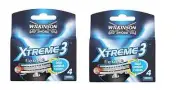 Wilkinson Sword Xtreme3, 4 Count Refill Razor Blades (Pack of 2)