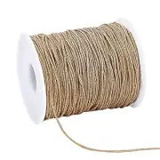 100 Yards 1mm Waxed Cotton Cord Thread Beading String 1mm-100 Yards Burlywood