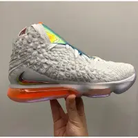 在飛比找Yahoo!奇摩拍賣優惠-NIKE Lebron 17 Future Air 白橙 C