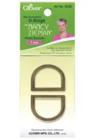 Clover D Rings 1 inch (25mm) Bronze - Handbag Bag Hardware
