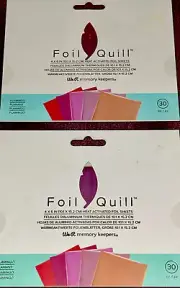 2 NEW We R Memory Keepers Foil Quill Craft Sheets Lot Flamingo Shades Of Pink