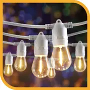 Groverdi 60M Festoon Lights Outdoor LED String Light Christmas Party Wedding IP65 Waterproof