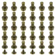 30Pcs 4mm Chicago Screws Round Head Button Leathercraft Rivets, Bronze