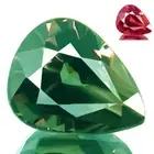 2.26ct Excellent Pear Cut Natural Color Change Garnet Best Green To 5A+Red Flash