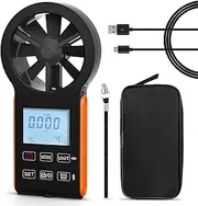 Digital Anemometer, Handheld Wind-Speed Gauge Meter with LCD Backlight, Portable Air Flow Meter CFM Meter, Air Flow Velocity Measuring Device for HVAC Outdoor Sailing Drone Flying