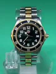 TAG Heuer WM1120 Two Tone Quartz Professional 200M Men's Diver Watch Working #Z