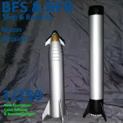 Starship 2019 Set (Ship & Booster) 1/250 - New Booster Design & Steel Colour