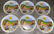 Set Of (6) Vintage CABBAGE PATCH KIDS 9 1/16" MELAMINE PLASTIC PLATES NOS