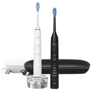 Philips Sonicare DiamondClean 9000 Black And White Electric Toothbrush 2 Pack
