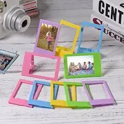 3" Mini Plastic Table Photo Frame for Fujifilm Instax Mini 8 7s 90 25 50s 9 SP-1 SP-2 Film, 10 Pack, 5 Colors