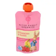 Straw Berry & Banana Puree 4 Oz(Case Of 10) By Peter Rabbit