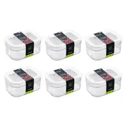 6PK Lemon & Lime Fresh Seal 2 Section Stackable Fridge Food Storer 750 & 2.250ml