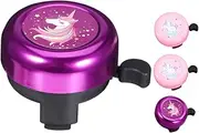 Mipcase 4pcs Cartoon Bike Bell for Adorable Bicycle Accessories Loud Sound for Safety for Bicycles Scooters Unicorn