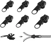 6Pcs Zipper Replacement, Fix Zip Puller, Set Fix Zip Puller, Zipper Fixer Detachable Zipper Repair Kit,Instant Zipper Tabs Pull Replacement Slider for Jacket Coat Luggage Backpack