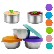 Salad Dressing Containers Condiment Containers with Lids Reusable Sauce Bowls
