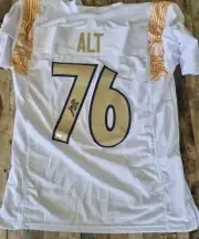 Joe Alt Signed Notre Dame Xl Custom Gridiron Jersey LA Chargers BAS Witnessed Ho