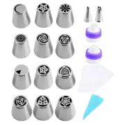 Cake Decorating Tools Kit Set Russian Piping Tips Pastry Icing Nozzles Bags