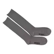 6 Pairs X Bonds Kids Unisex School Knee Hi Grey Socks