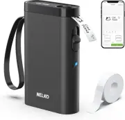Nelko Label Maker Machine with Tape, P21 Bluetooth Printer, Black