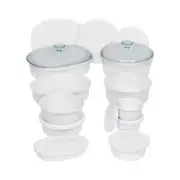 CorningWare French White 20-Pc Ceramic Bakeware Set with Lids, Chip and Crack...