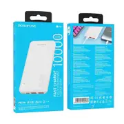 BOROFONE (BJ38) 10000mAh PD 20W Fast Charging 4 Ports (2 USB + 1 Type +1 Micro USB) Portable Power Bank (Whtie)