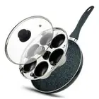 Egg Poacher Pan & Poached Egg Maker, 6 Cup Egg Poacher w/ Nonstick Fry Pan