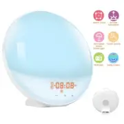 Wake Up Light Sunrise Alarm Clock Snooze FM Radio Bedside Lamp with Sleep Aid AU
