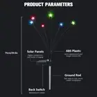 2Pcs Solar Swaying Yard Lights IP65 Waterproof Stars Swing Lawn Lights DEE
