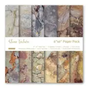 24 Pcs Stone Texture Background Paper Scrapbook Paper Pads for Card Making Decor