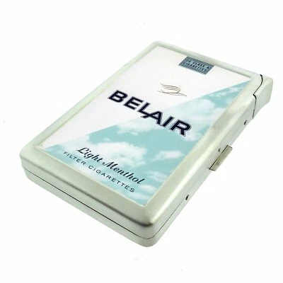 American Classic Sky Cigarette Case w/Built in Lighter Metal Wallet