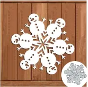 Snowflake Snowman Metal Die Cuts for Card Making,Merry Christmas Snow Flower Car
