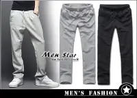 在飛比找Yahoo!奇摩拍賣優惠-【Men Star】免運費 韓版素色休閒棉褲 健身褲 休閒褲