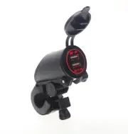 28mm 5V 4.2A LED Dual USB Charger 12-24V Socket Power Supply Waterproof Motorcycle Bike Car Boat