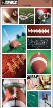 Real Life Snapshot Football Cardstock Stickers 6"X12" Sheet