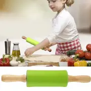 Food-grade Silicone Rolling Pin Pastries Roller Set of 2 Small Pins for Kids'