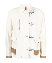 Fay Gancini Flip-Lock Fastened Jacket XL,L White