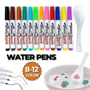 Magical Water Painting Pen Magic Doodle Floating Marker (8-12Color with SPOON)